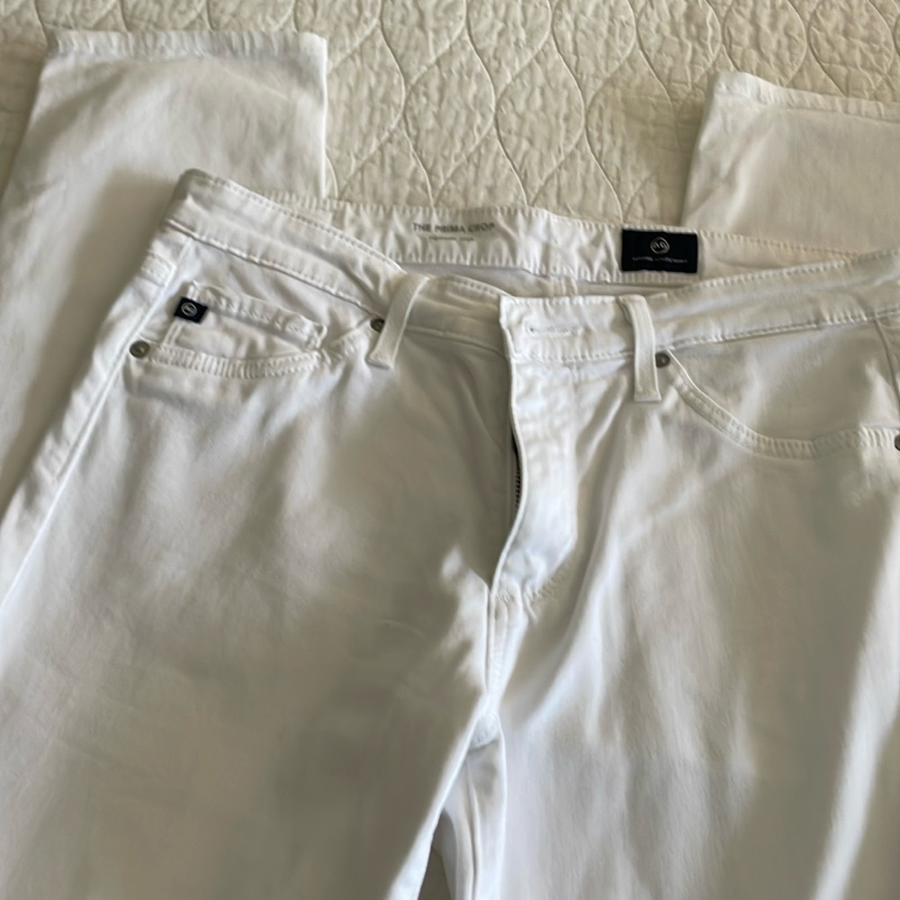 AG Prima crop white jeans